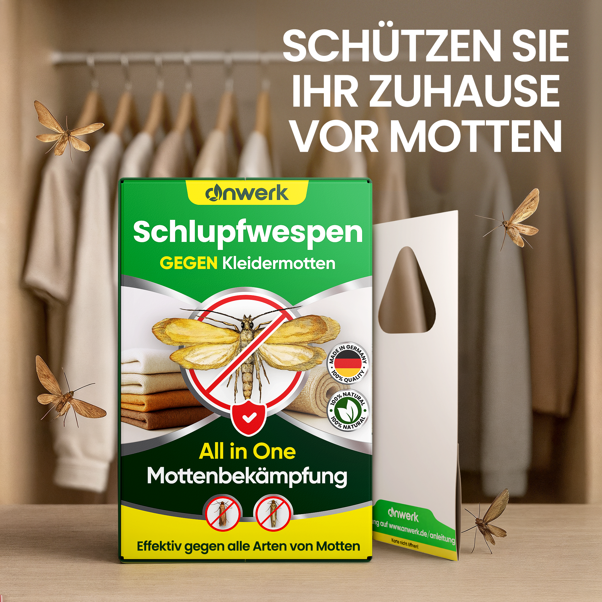 Schlupfwespen gegen Kleidermotten.